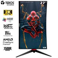 Monitor Teros Gaming Curvo 27 165hz 1ms QHD 2560x1440 HDR Pivot.