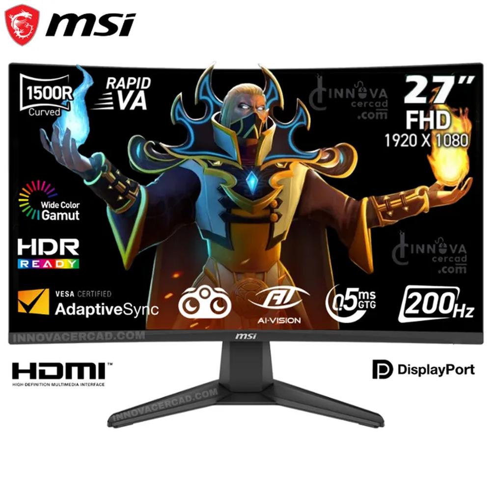 Monitor MSI MAG 276CF E20 de 27 Full HD 200hz 05ms HDR Ready