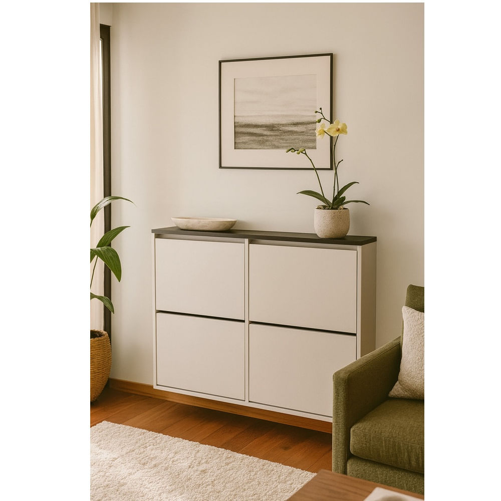 Zapatera Flotante Moderna Canto Grueso Jeffry Profundidad 14 cm TU MESITA