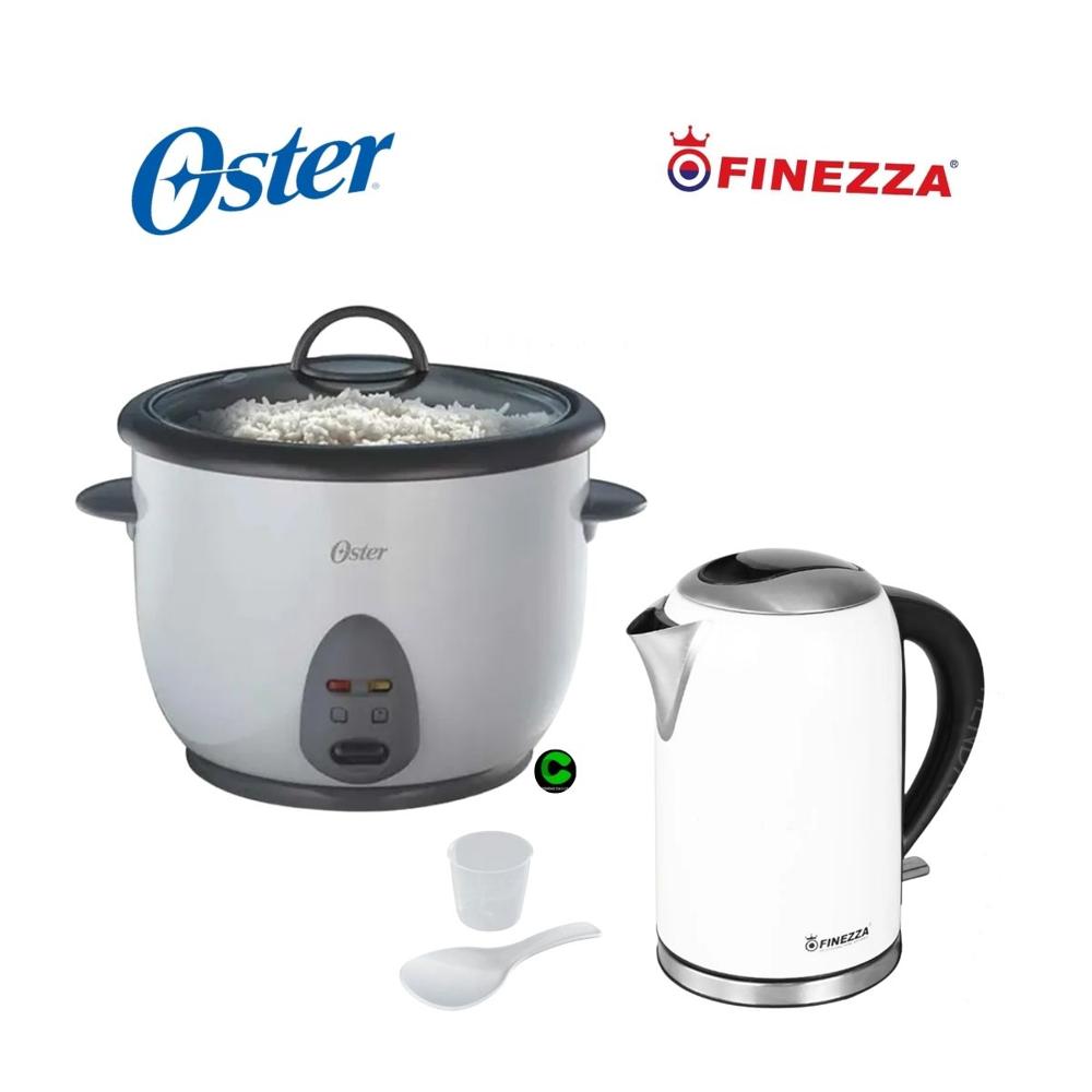 Combo Hervidor Finezza FZ-630H y Olla Arrocera Oster Blanco