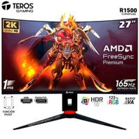 Monitor Teros TE-2765G 27 Curvo 165hz 2560x1440 QHD HDR Pivot.