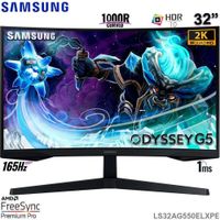 Monitor Samsung 32 ODYSSEY G5 LS32AG550ELXPE WQHD 2K 1MS 165HZ HDR.