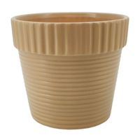 Maceta Cerámica Mate Beige Orange