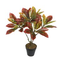 Planta artificial Croton 65cm Orange