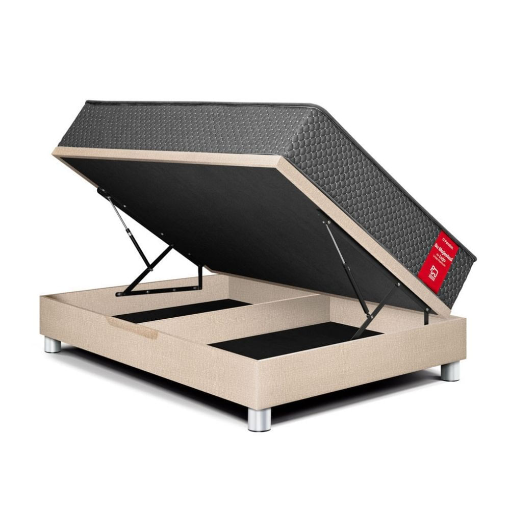 Cama Boxet Su Majestad 2 Plazas Champagne Paraiso