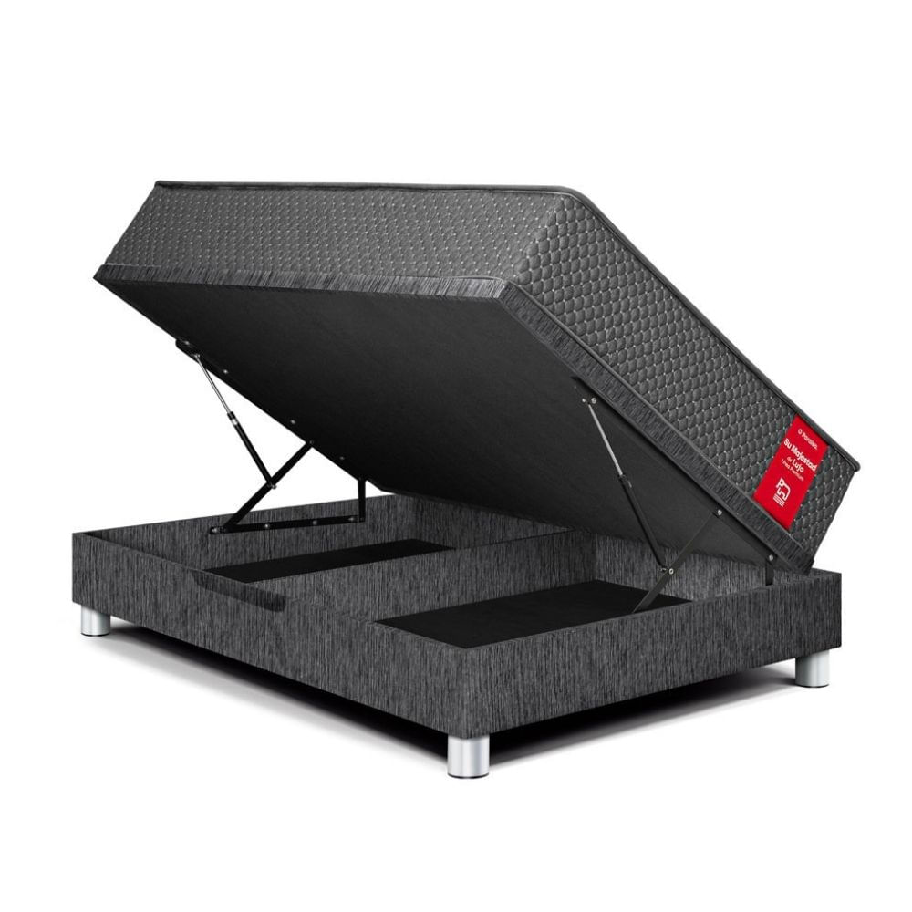 Cama Boxet Su Majestad 2 Plazas Charcoal Paraiso