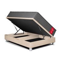 Dormitorio Boxet Blocks Su Majestad 1.5 Plazas Champagne Paraiso