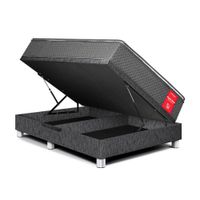 Cama Boxet Super Star Queen Charcoal Paraiso