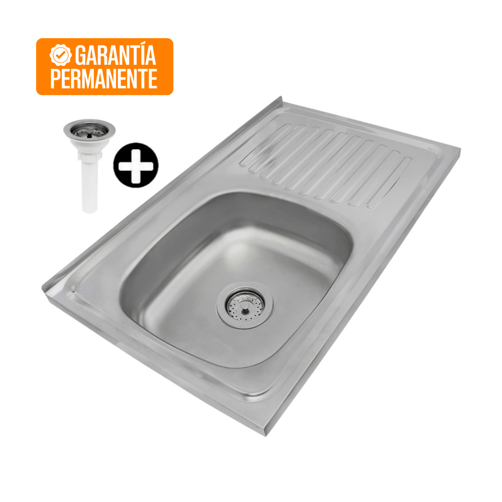 Lavadero 1 poza con escurridor para mueble 80x50cm Record