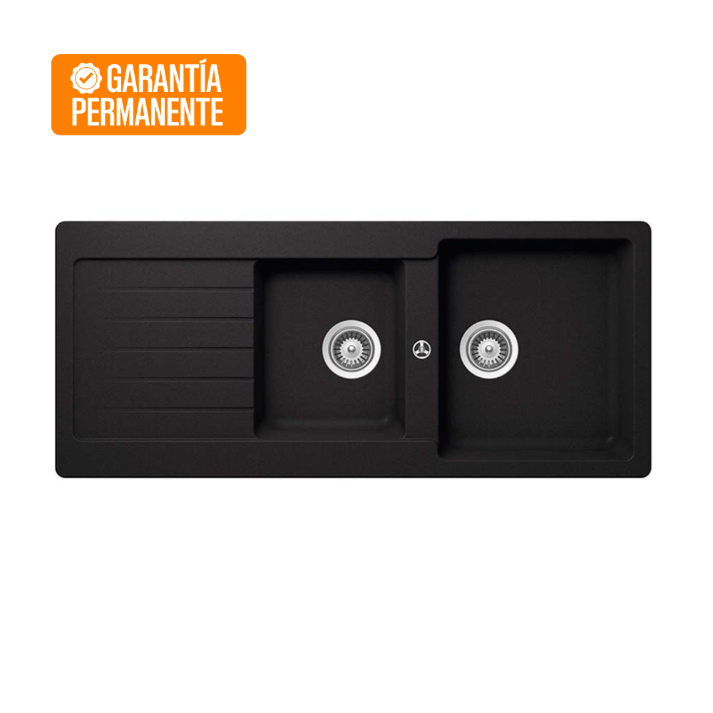 Lavadero Record 2 Pozas con Escurridor Typos D-200 Onyx Quarzo