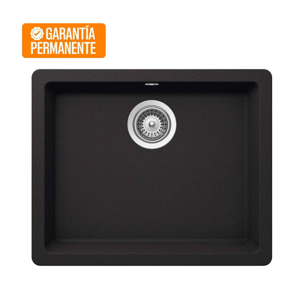 Lavadero SCHOCK Quadro N100 Cuarzo Negro de 55x43 cm