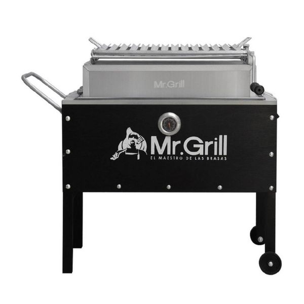 Caja china mediana Jr Black con parrilla y atizador Mr Grill