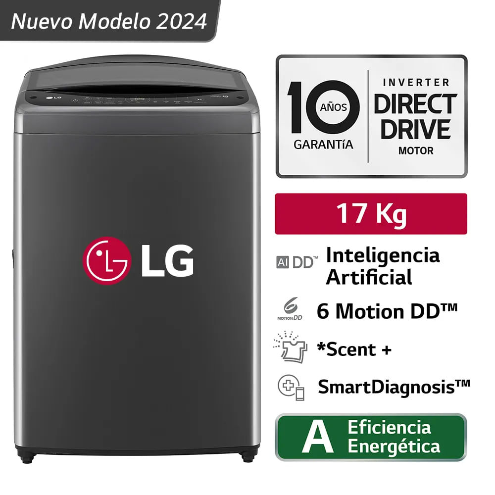 Lavadora LG con AI DD 17 Kg WT17BV6T