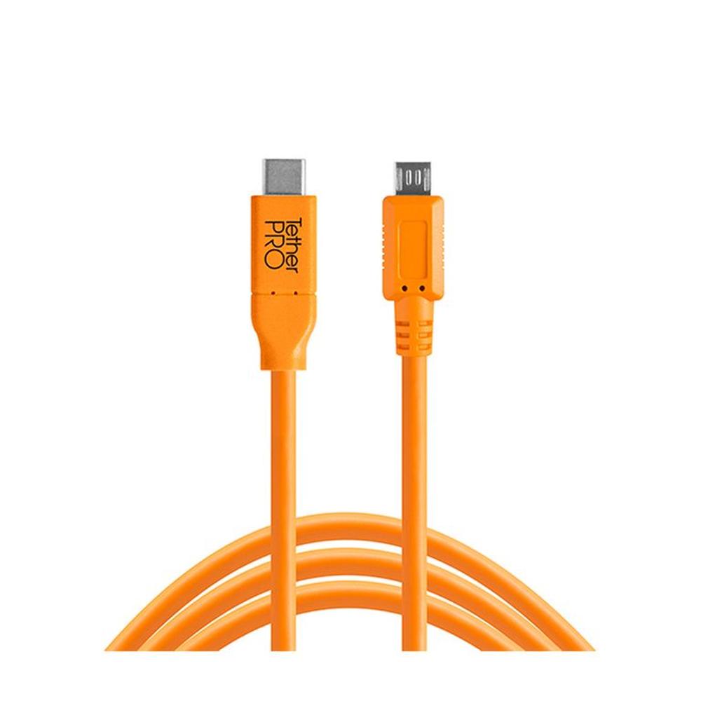 Cable Tether Tools CUC2515-ORG USB-C to Micro-B 5-Pin