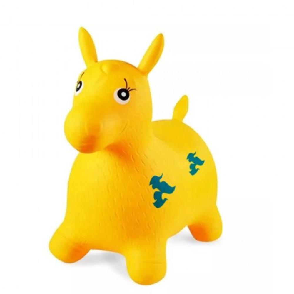 Inflable Saltarín Juguete Burro Para Niños Musical Amarillo