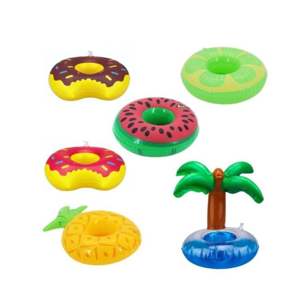 PORTAVASO INFLABLE PARA PISCINA, PACK 3 UNIDAD, NIÑOS ADULTO