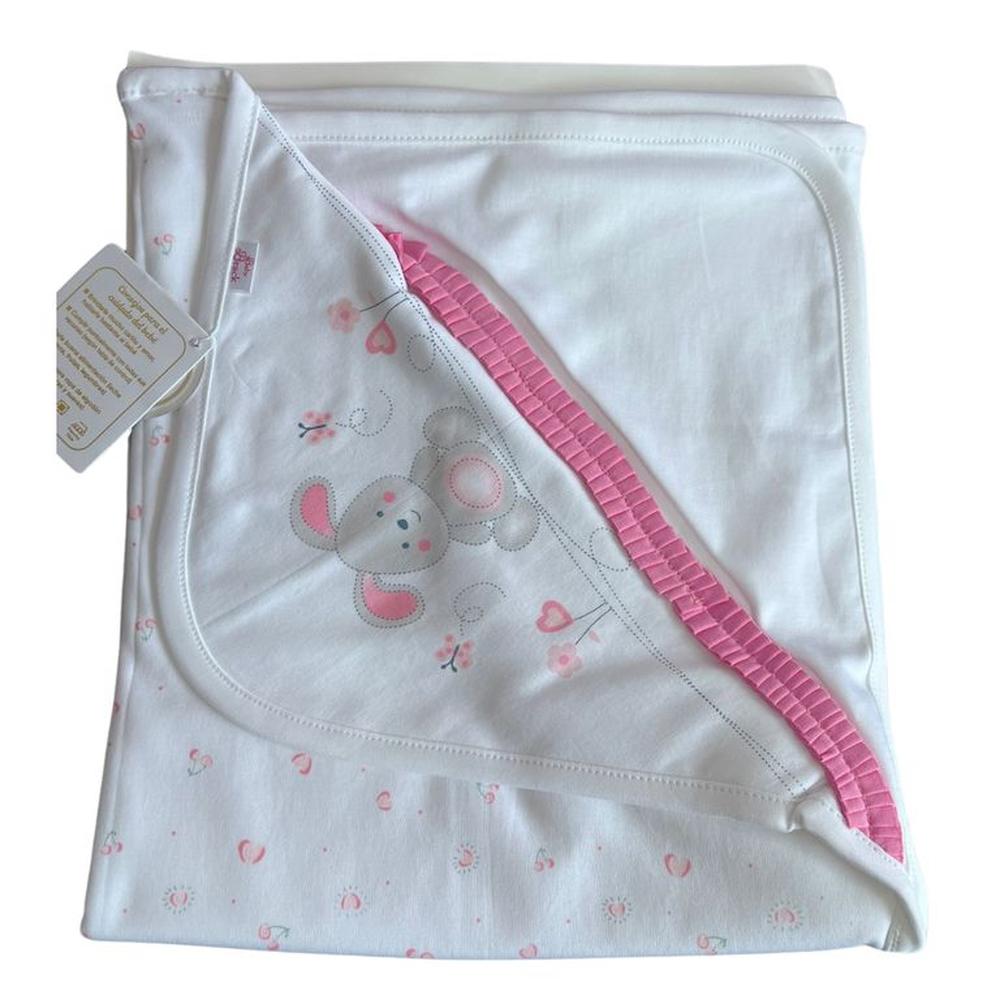 Manta Colcha de Bebé De Algodon Pima Rosado