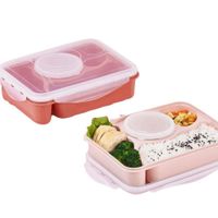 Pack 3 Taper -Lonchera Multiespacio Anti Derrame 5 Compartimientos Rosa
