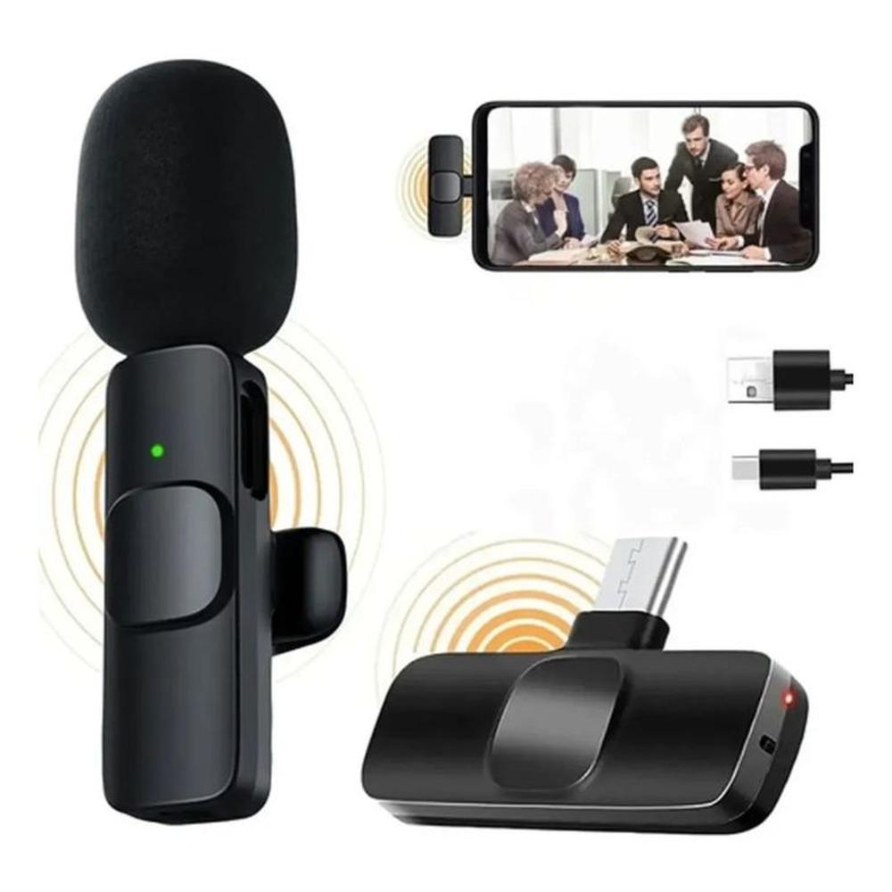 Micrófono Solapero Inalámbrico Recargable Tipo C Android Portatil
