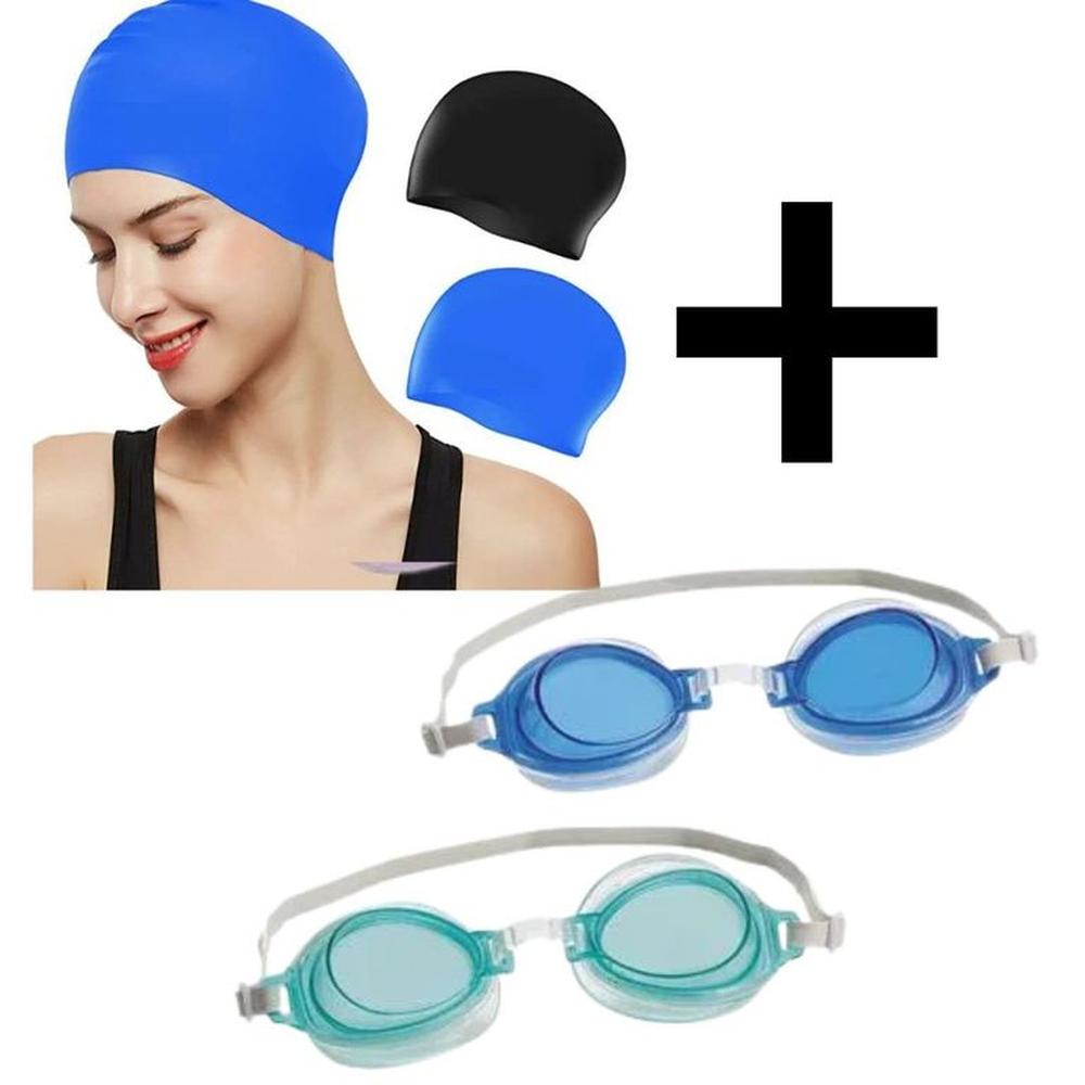 GORRO DE NATACIÓN ADULTOS MUJER + 1 LENTES DE NATACIÓN