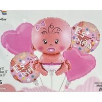 Pack 2 Bouquet de globos de 5 es una niña o niño (niña)