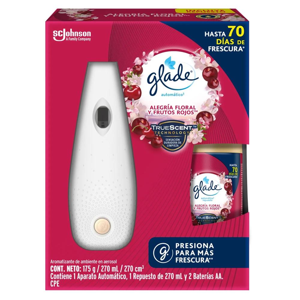 Aromatizador Glade Automático Floral y Frutos Rojos 270ml