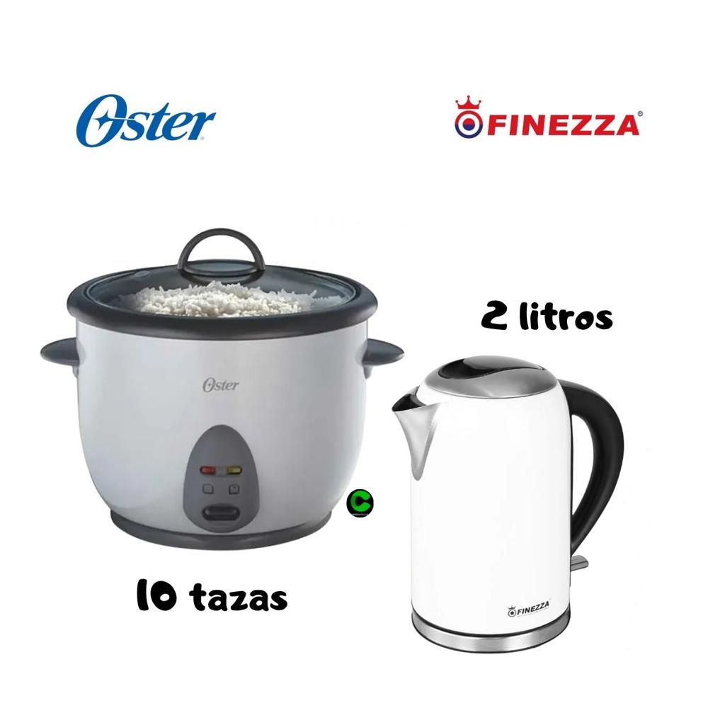 Combo Hervidor Finezza FZ-630H 2L y Olla Arrocera Oster 10 Tazas
