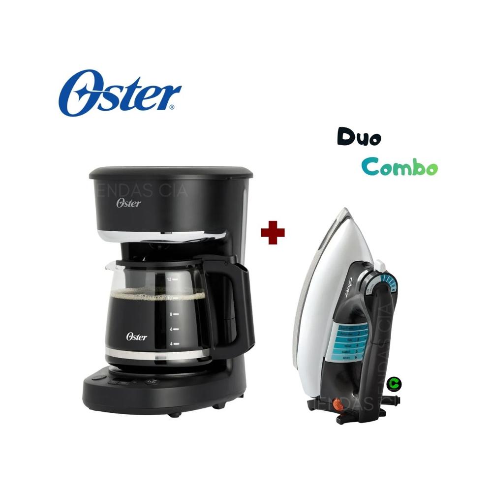 Combo OSTER Cafetera de 12 Tazas y Plancha Clásica