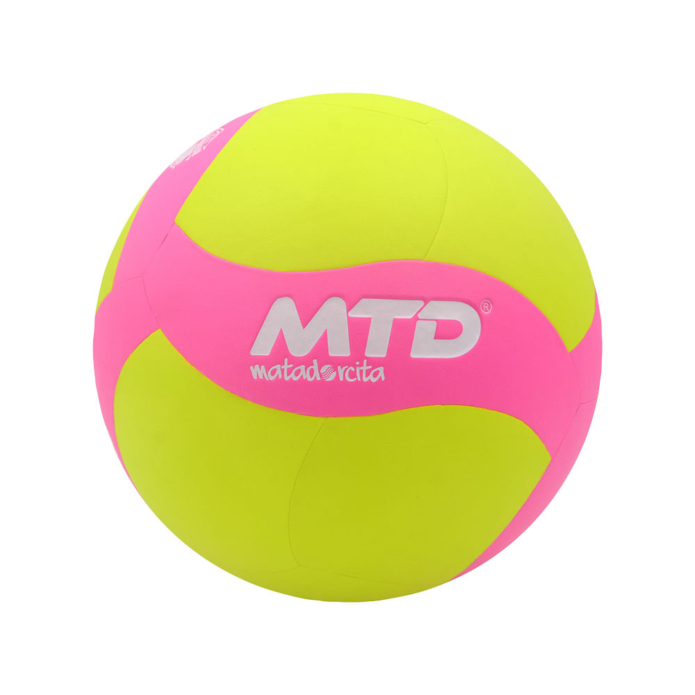 PELOTA P/VOLEY MATADORCITA PU PREMIUM Color AMARILLO/ROSADO Talla 5