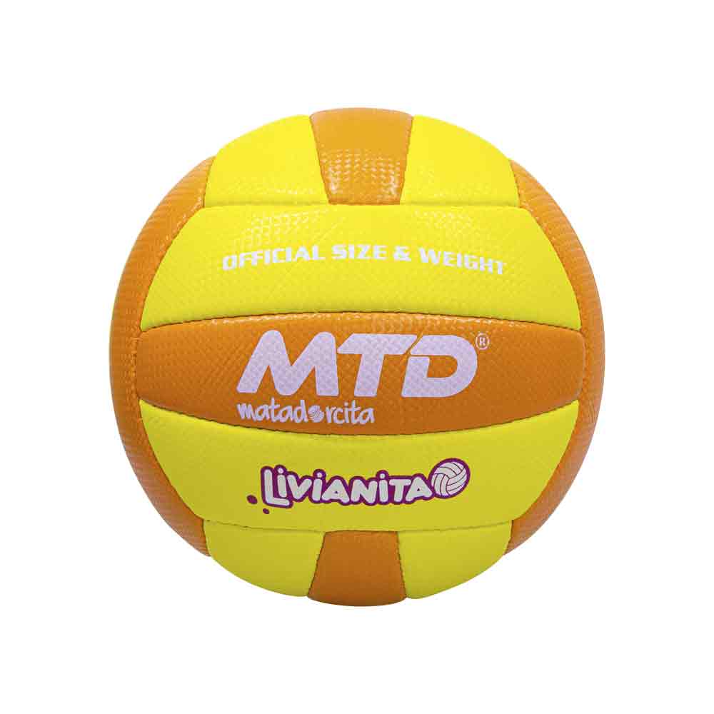 PELOTA P/VOLEY PU/PVC HIBRIDO COSIDO LIVIANITA Color AMARILLO Talla 5