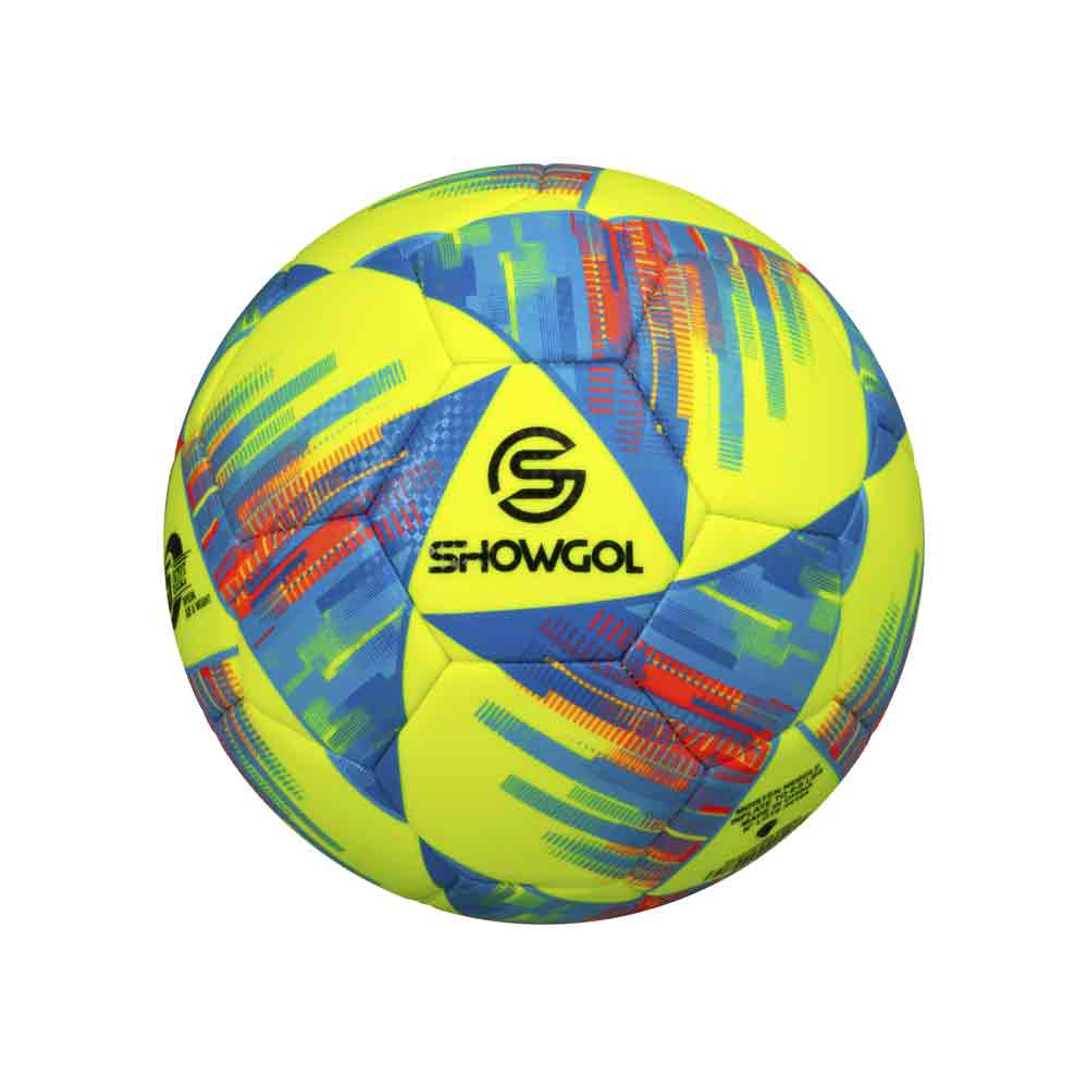 PELOTA P/FUTBOL SHOWGOL CUERO PVC FOAM J Color VERDE/AZUL Talla 4