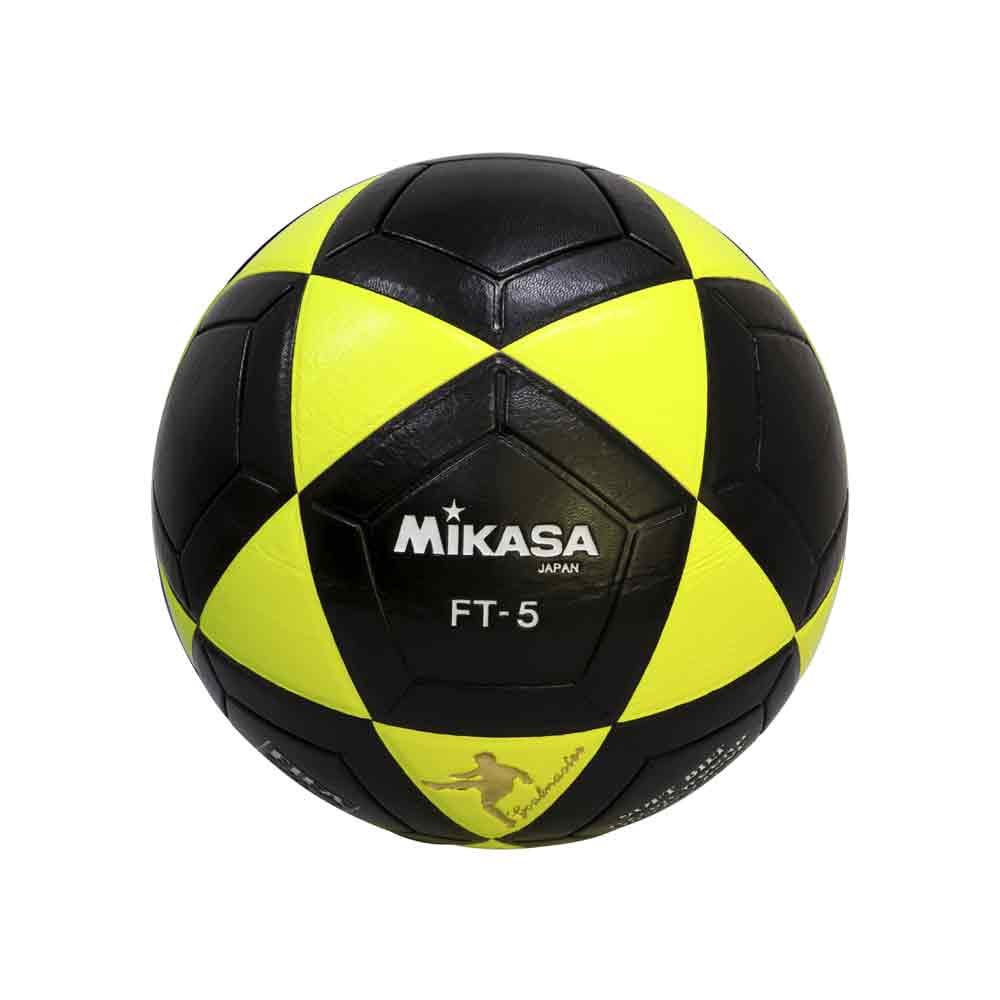 PELOTA P/FUTBOL MIKASA FT-5YBK CUERO SINT Color AMARILLO/NEGRO Talla 5