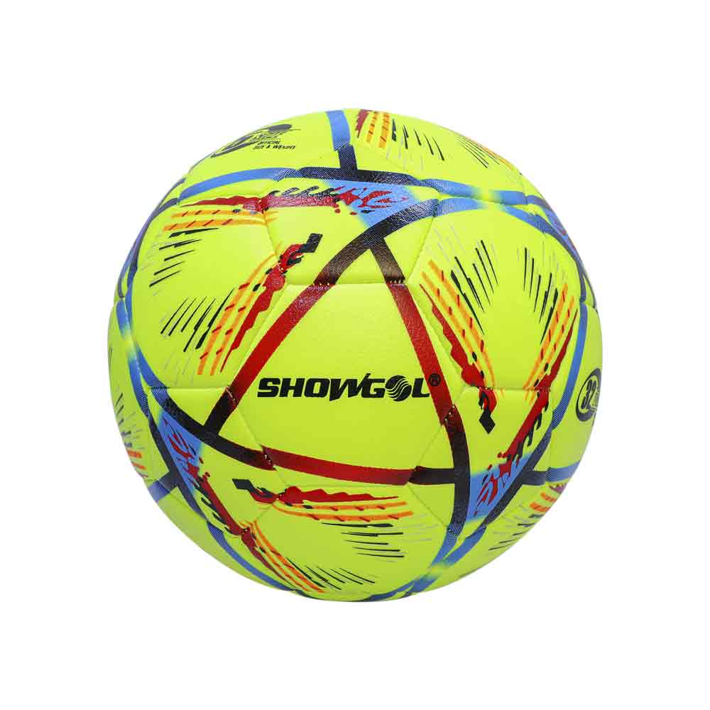PELOTA P/FUTBOL SHOWGOL CUERO PVC FOAM H Color AMARILLO/ROJO Talla 5