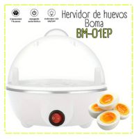 HERVIDOR DE HUEVOS AL VAPOR BLANCO BM-01EP