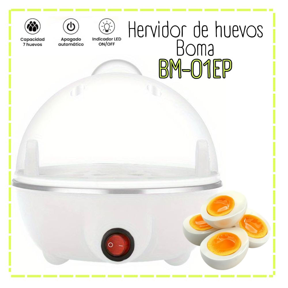 HERVIDOR DE HUEVOS AL VAPOR BLANCO BM-01EP