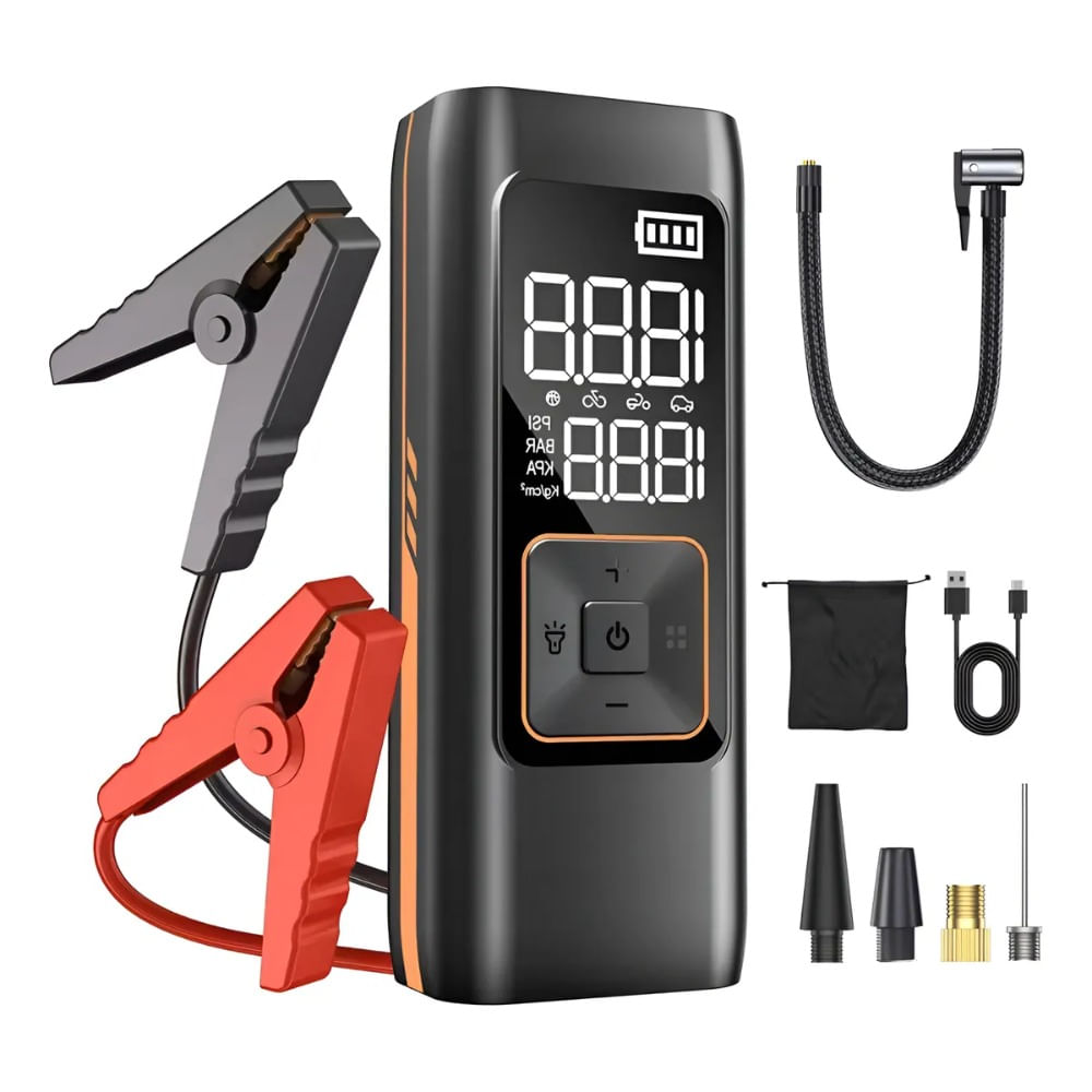 Arrancador Auto 5 En 1 Inflador De Llantas Power Bank