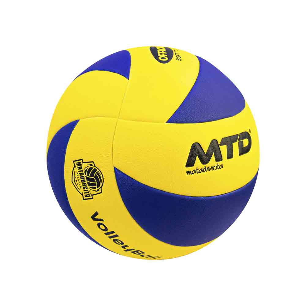 PELOTA P/VOLEY PU THERMO SELLADO HYGROSCOPIC Color AMARILLO/AZUL Talla 5