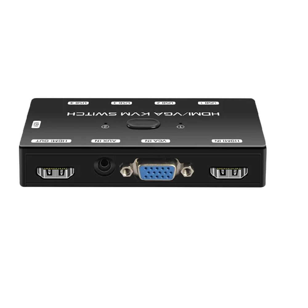 Switch 2 puerto HDMI, 1 VGA KVM, HD 1920*1080p Para 2PC