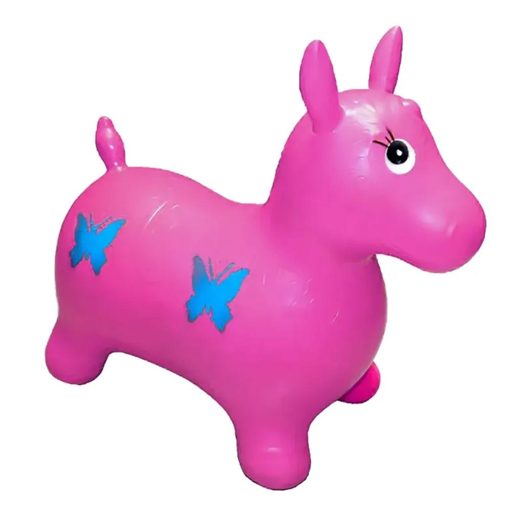 Inflable Saltarín Juguete Burro Para Niños Musical Rosado