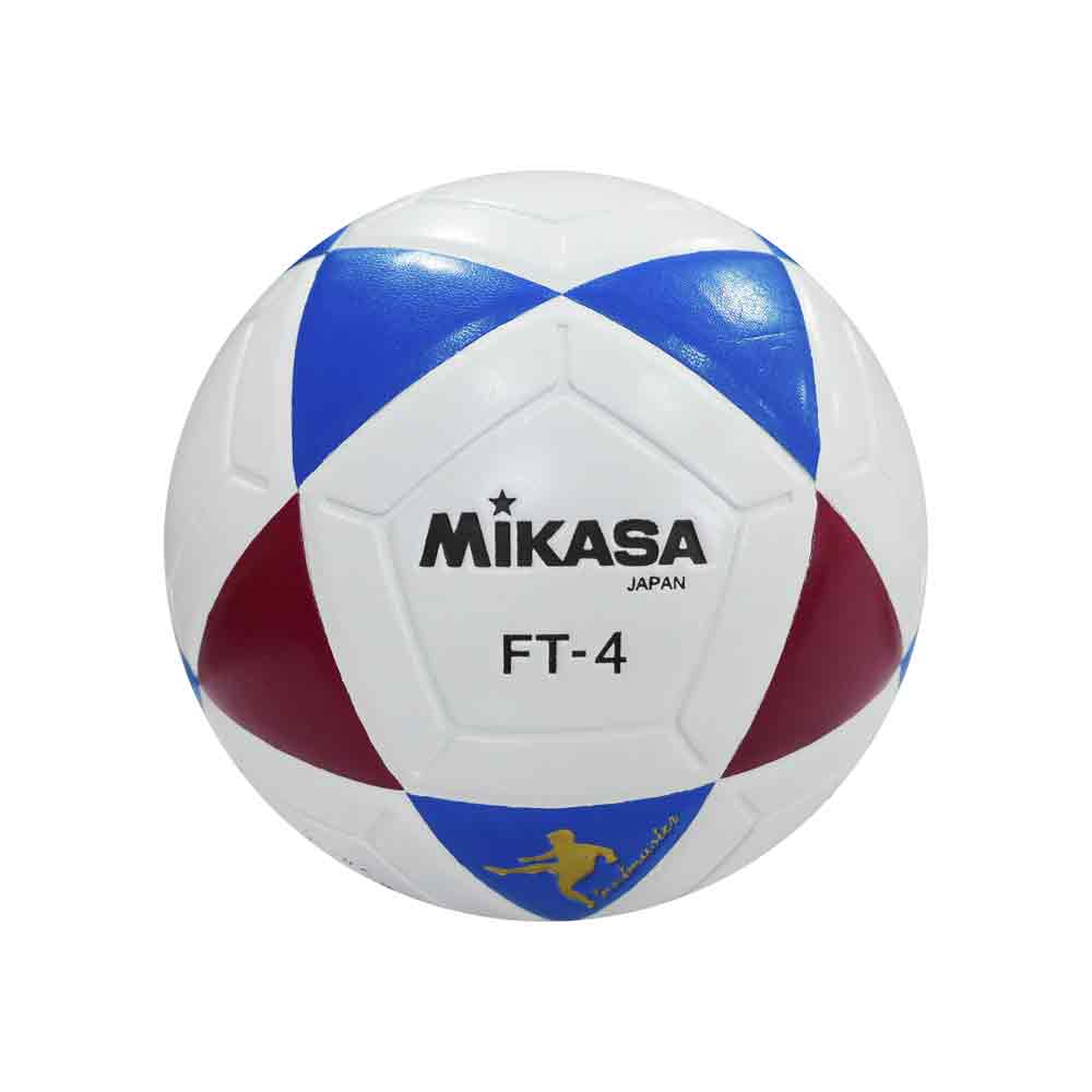 PELOTA P/FUTBOL MIKASA FT-5BR CUERO SINT Color BLANCO/AZUL/ROJO Talla 5