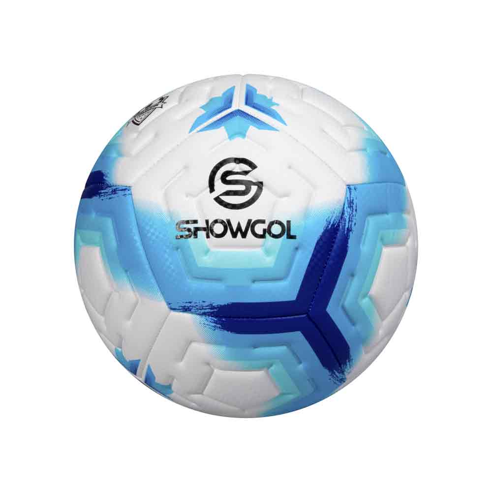 PELOTA P/FUTBOL SHOWGOL CUERO PVC FOAM I Color CELESTE Talla 4