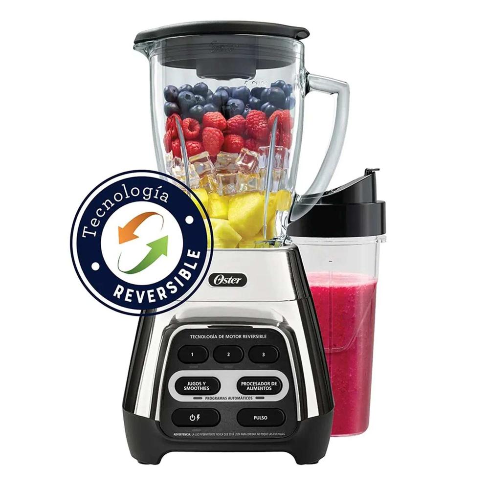 Licuadora Oster Tecnología Reversible y vaso Blend-N-Go BLSTPYG1311NBG