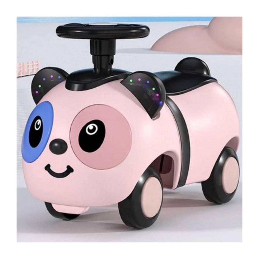 Triciclo Buggy Correpasillos Para Niños Infantil Música Luz Osito Rosado