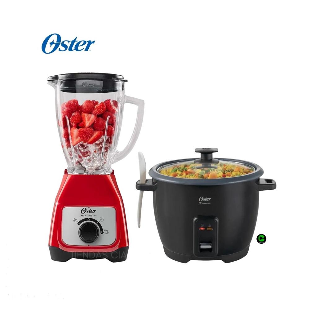 Combo Oster Licuadora 1.5 L BLSTKAGRRD y Olla arrocera 10 Tazas