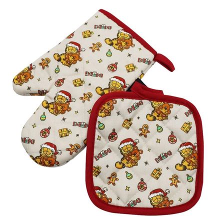 Guante y Toma Olla de Cocina Niño Garfield