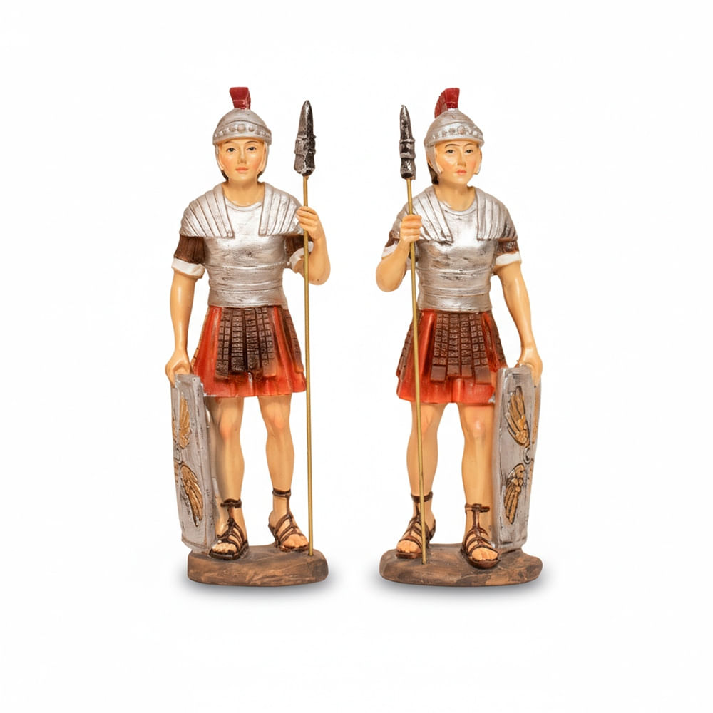 Set De 2 Soldados 11Cm Poliresina
