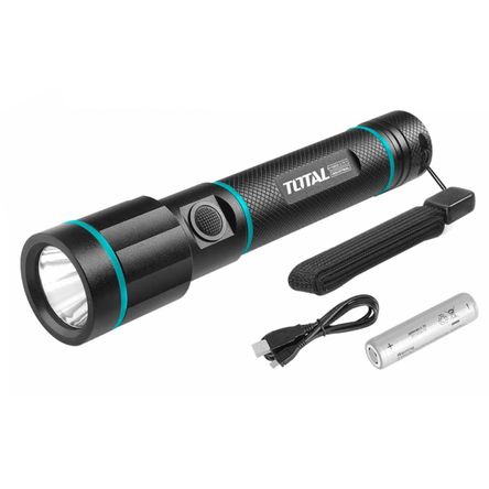 Linterna de mano de aluminio 450 lm total - TCFL1865051 Linterna de mano de aluminio 450 lm total - TCFL1865051