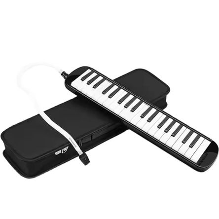 Melódica de 37 Teclas con Estuche y Boquillas Negro Melódica de 37 Teclas con Estuche y Boquillas Negro