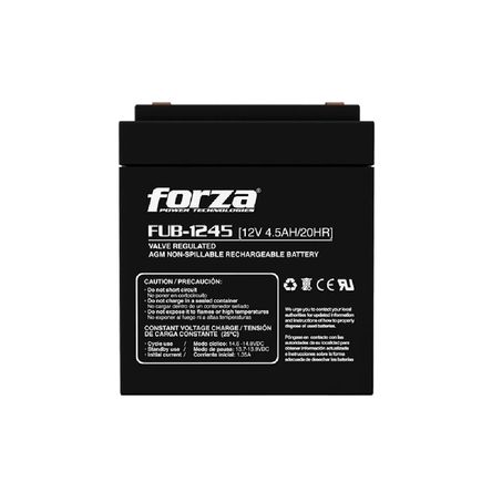 Batería Forza Fub-1245 Sellada 12V 45Ah Recargable Sin Mantenimiento Batería Forza Fub-1245 Sellada 12V 45Ah Recargable Sin Mantenimiento