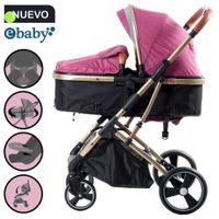 Coche Cuna Moisés de Lujo «SATURNO» Rosado